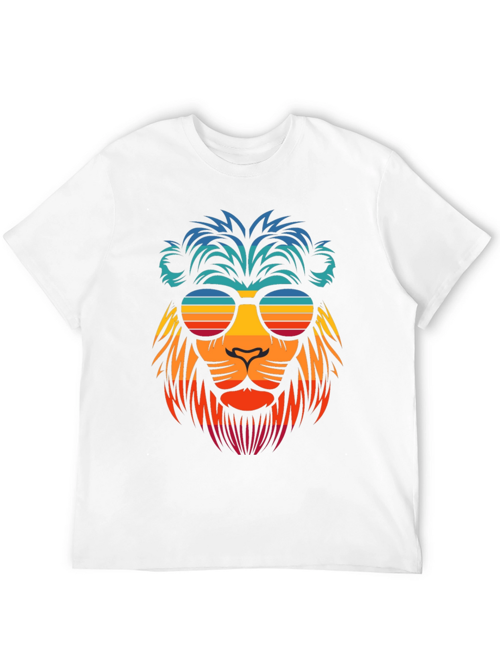 Retro Lion Graphic Tee - Cool Summer Vibes