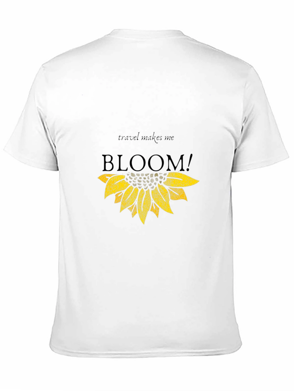Travel Makes Me Bloom Black Graphic Tee