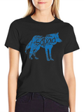 Squad Wolf Tee - Cool Graphic Black T-Shirt