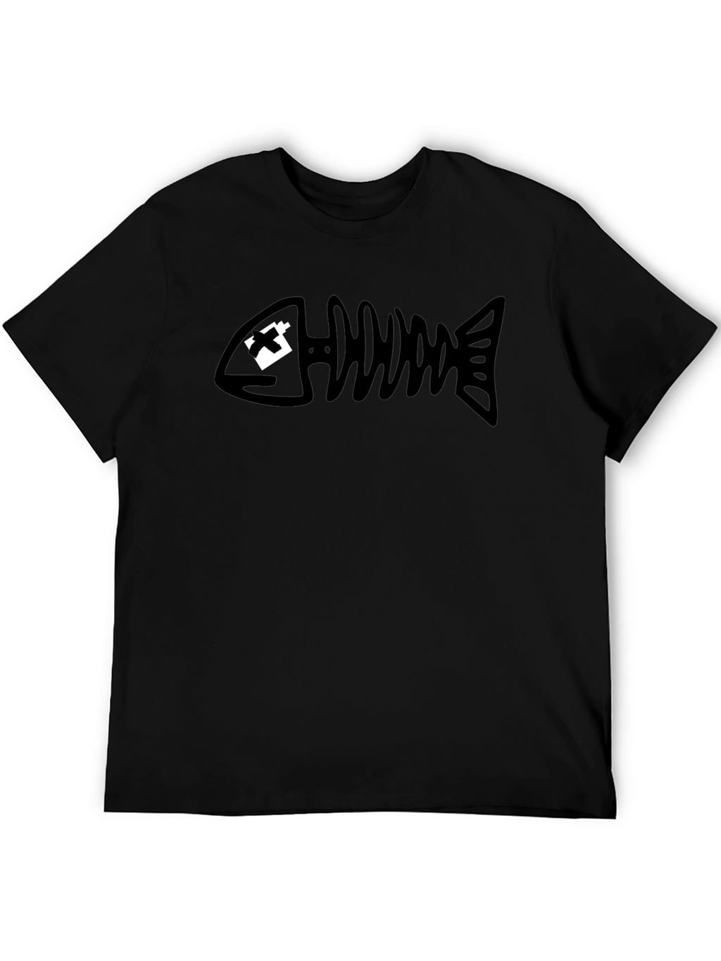 Dead Fish Graphic Tee - Black Cotton T-Shirt