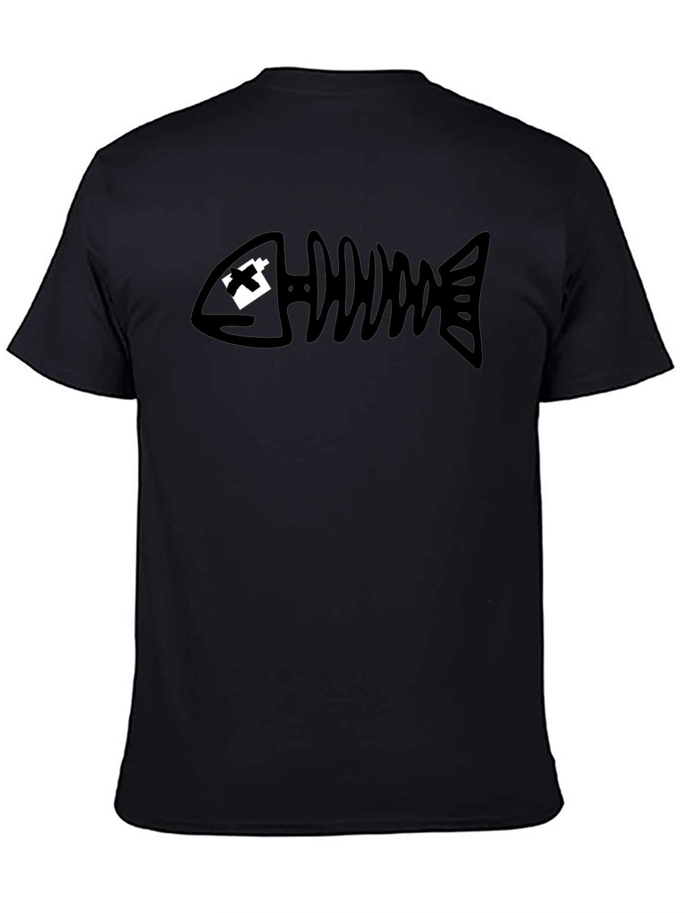 Dead Fish Graphic Tee - Black Cotton T-Shirt