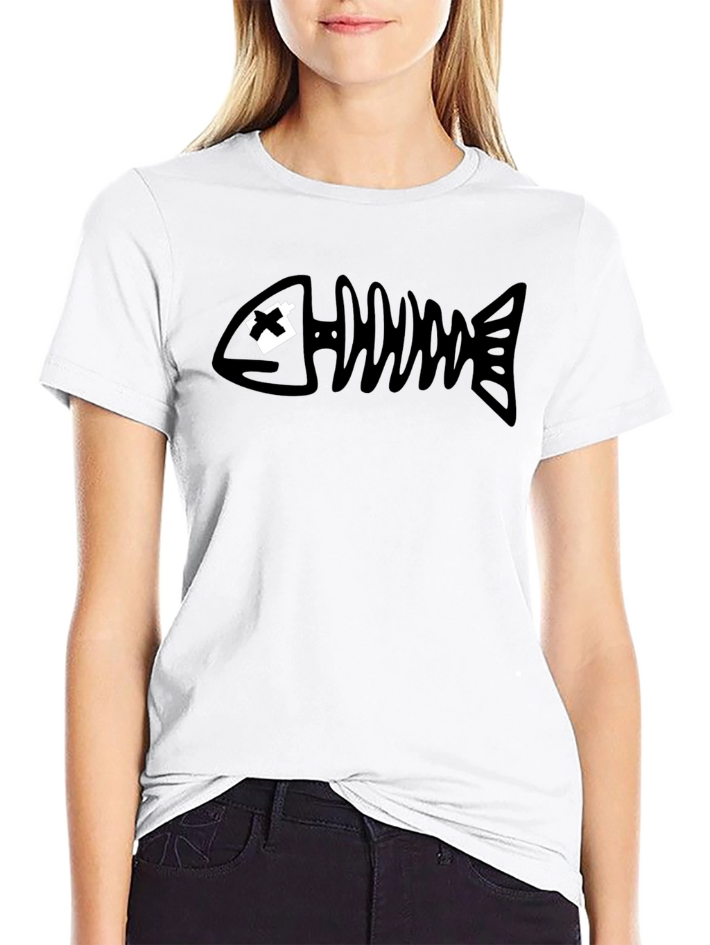 Dead Fish Graphic Tee - Black Cotton T-Shirt
