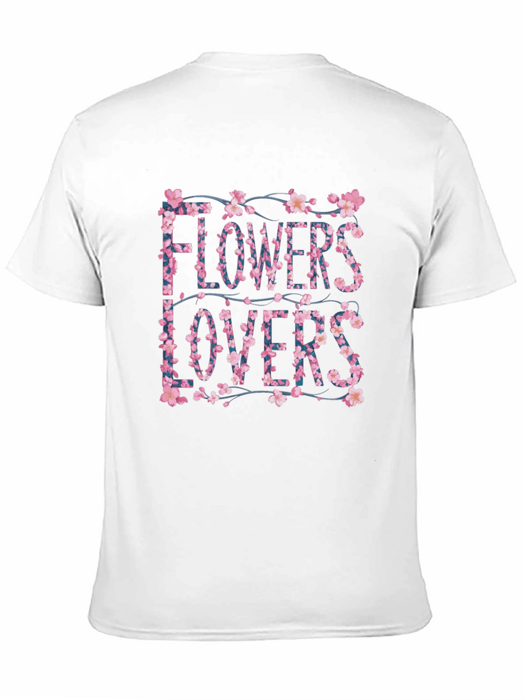Floral Flowers Lovers Graphic Black T-Shirt