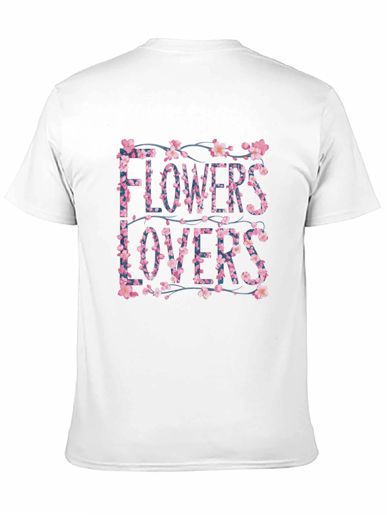Floral Flowers Lovers Graphic Black T-Shirt