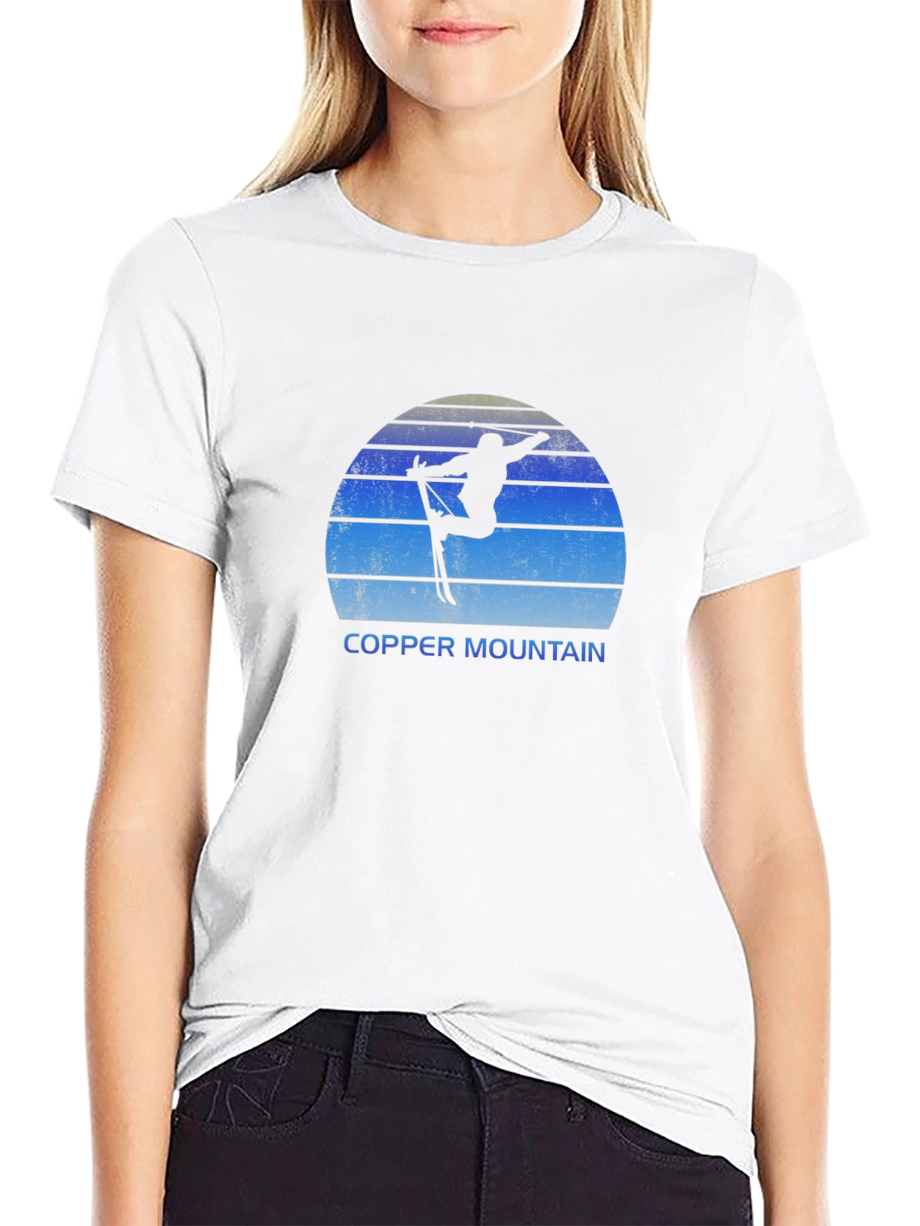 Copper Mountain Skier Black T-Shirt
