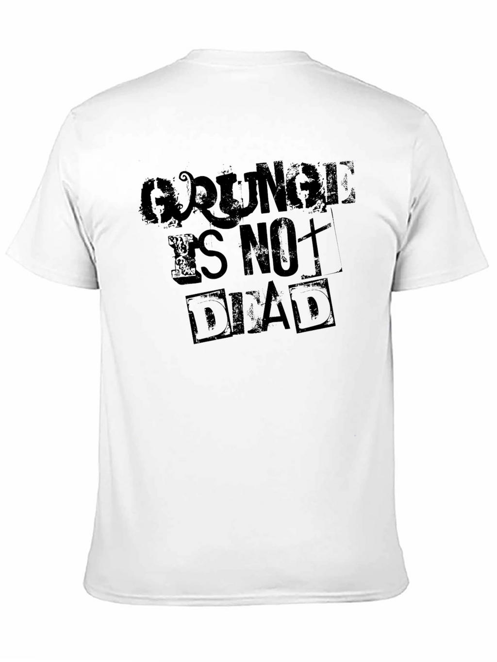 Grunge Is Not Dead Mens Black Graphic T-Shirt