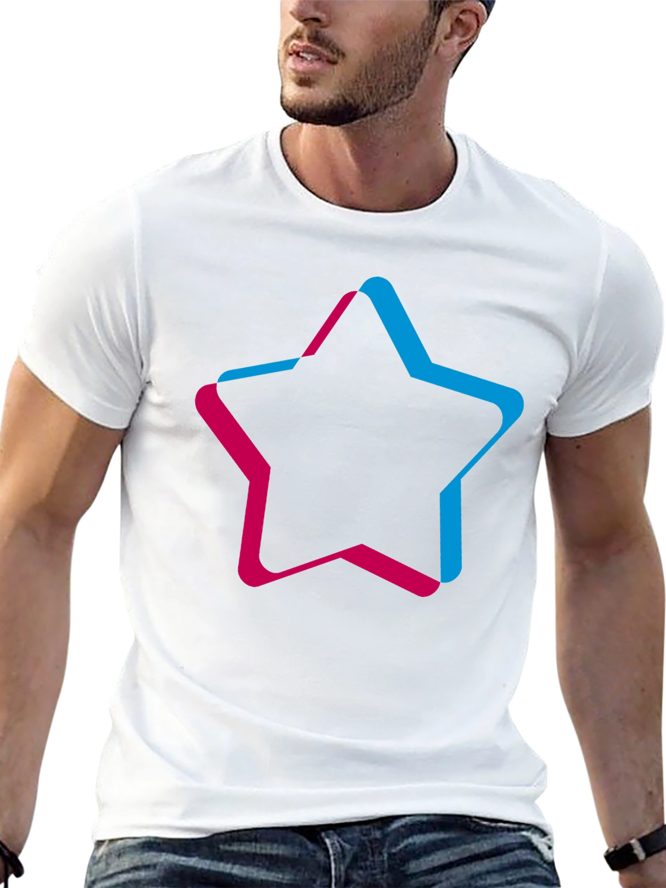 Trendy Star Graphic Black T-Shirt