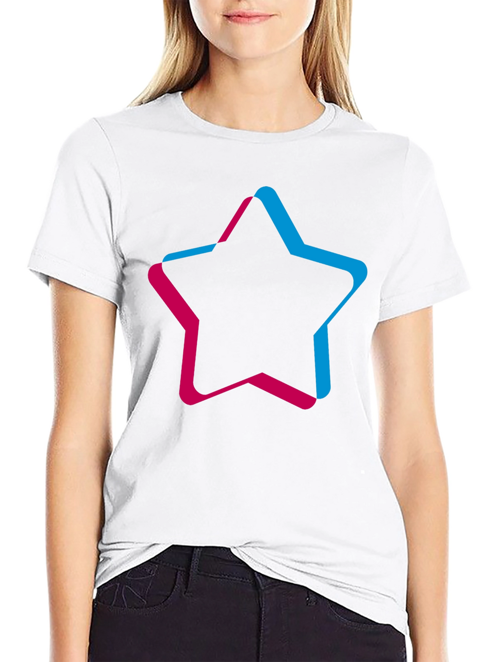 Trendy Star Graphic Black T-Shirt