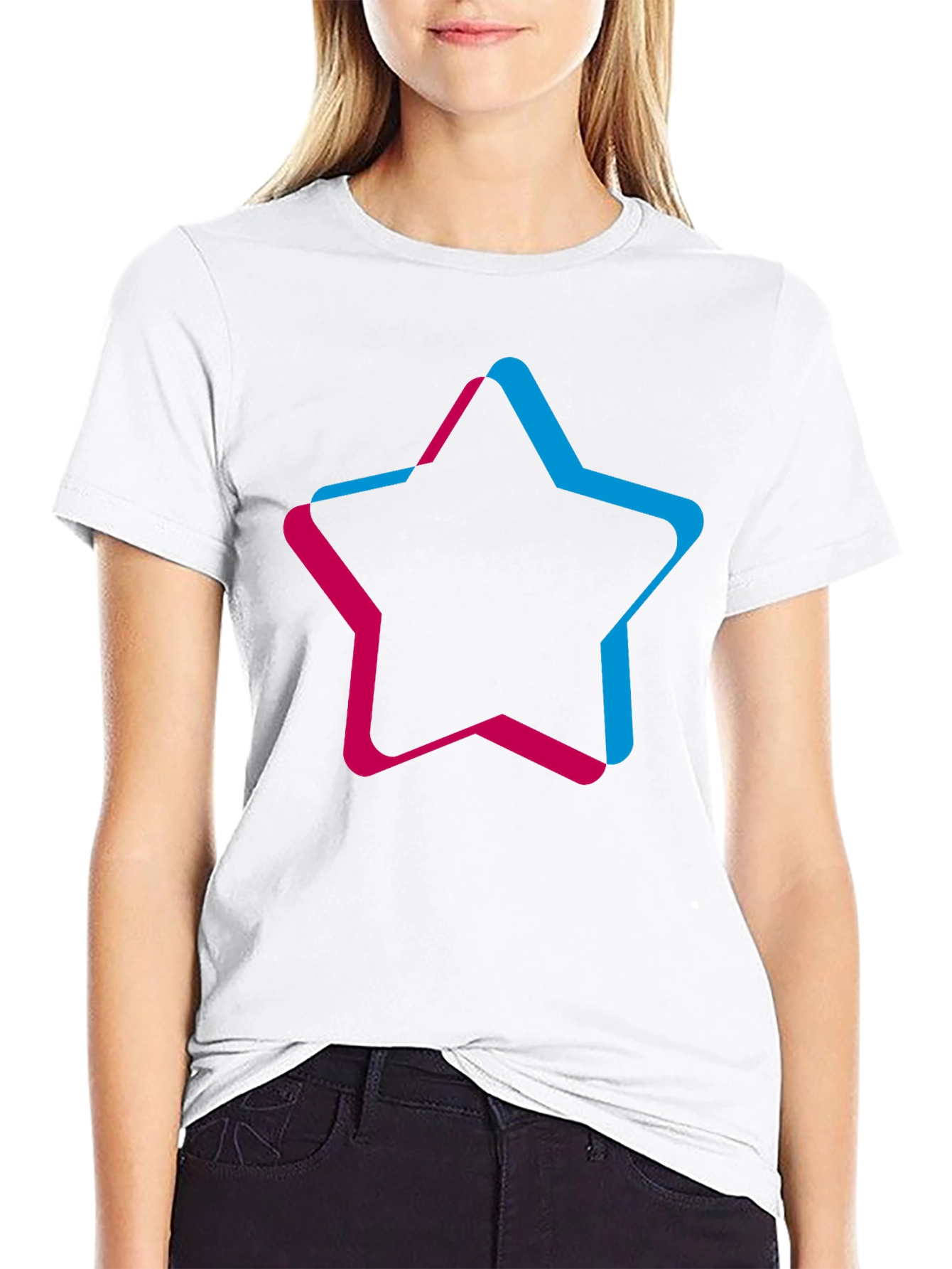 Trendy Star Graphic Black T-Shirt