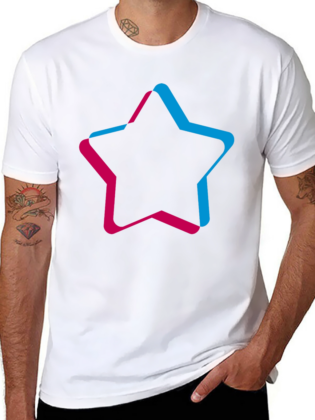 Trendy Star Graphic Black T-Shirt