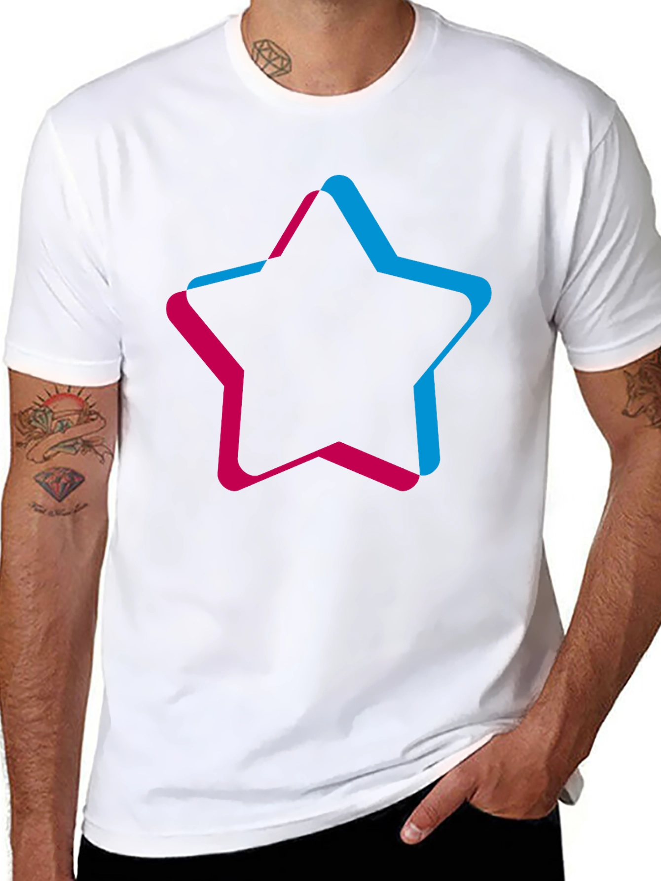 Trendy Star Graphic Black T-Shirt
