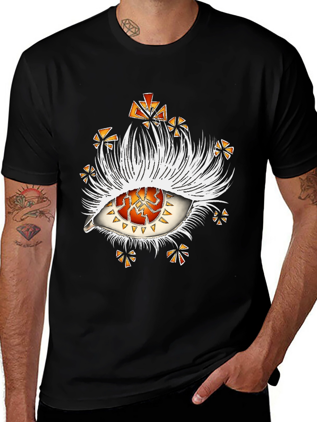 Abstract Eye Graphic Tee - Unique Fashion Statement