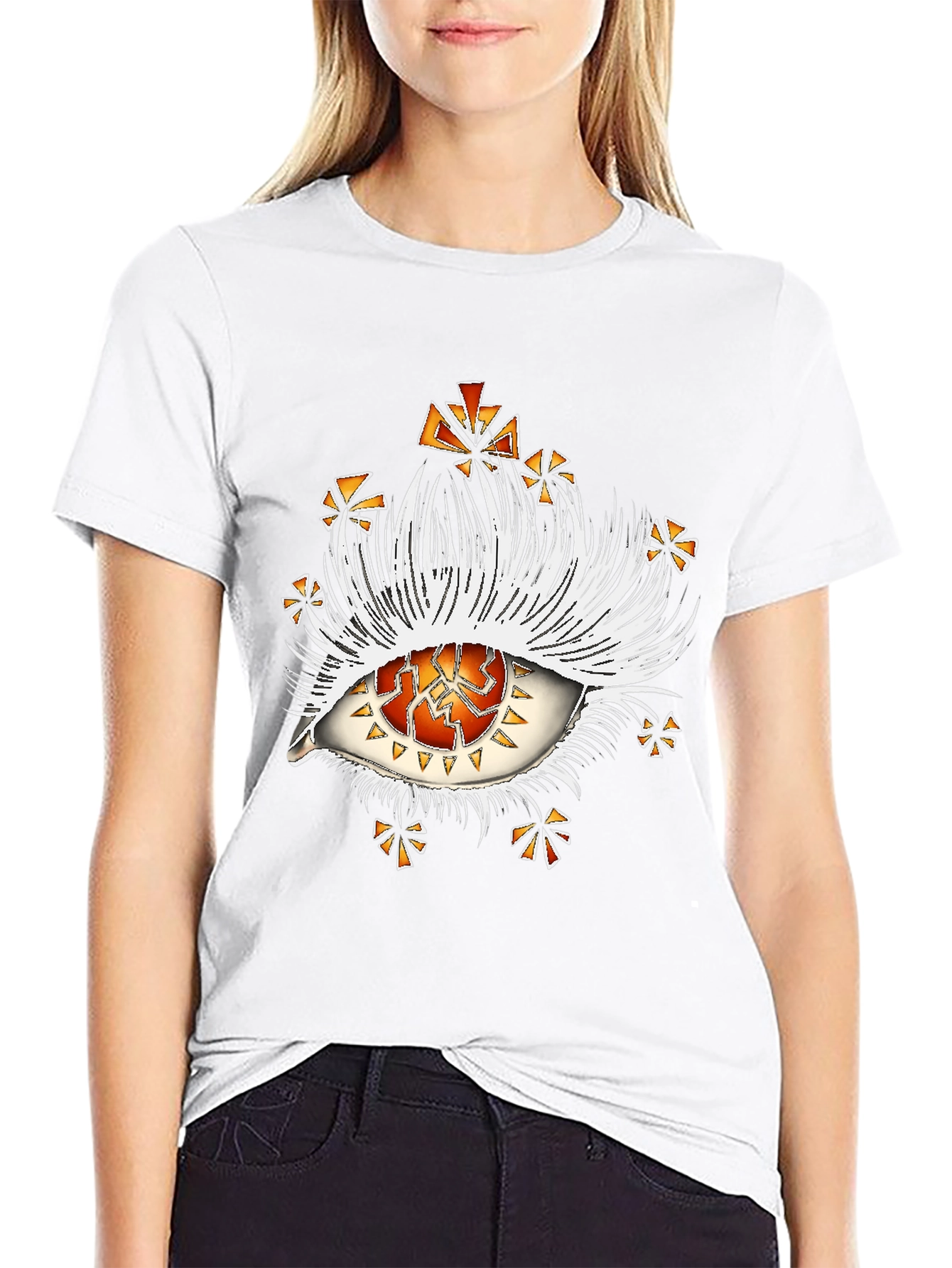 Abstract Eye Graphic Tee - Unique Fashion Statement