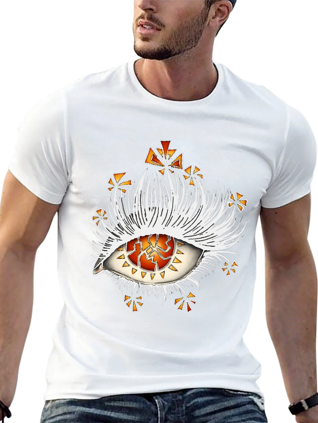 Abstract Eye Graphic Tee - Unique Fashion Statement