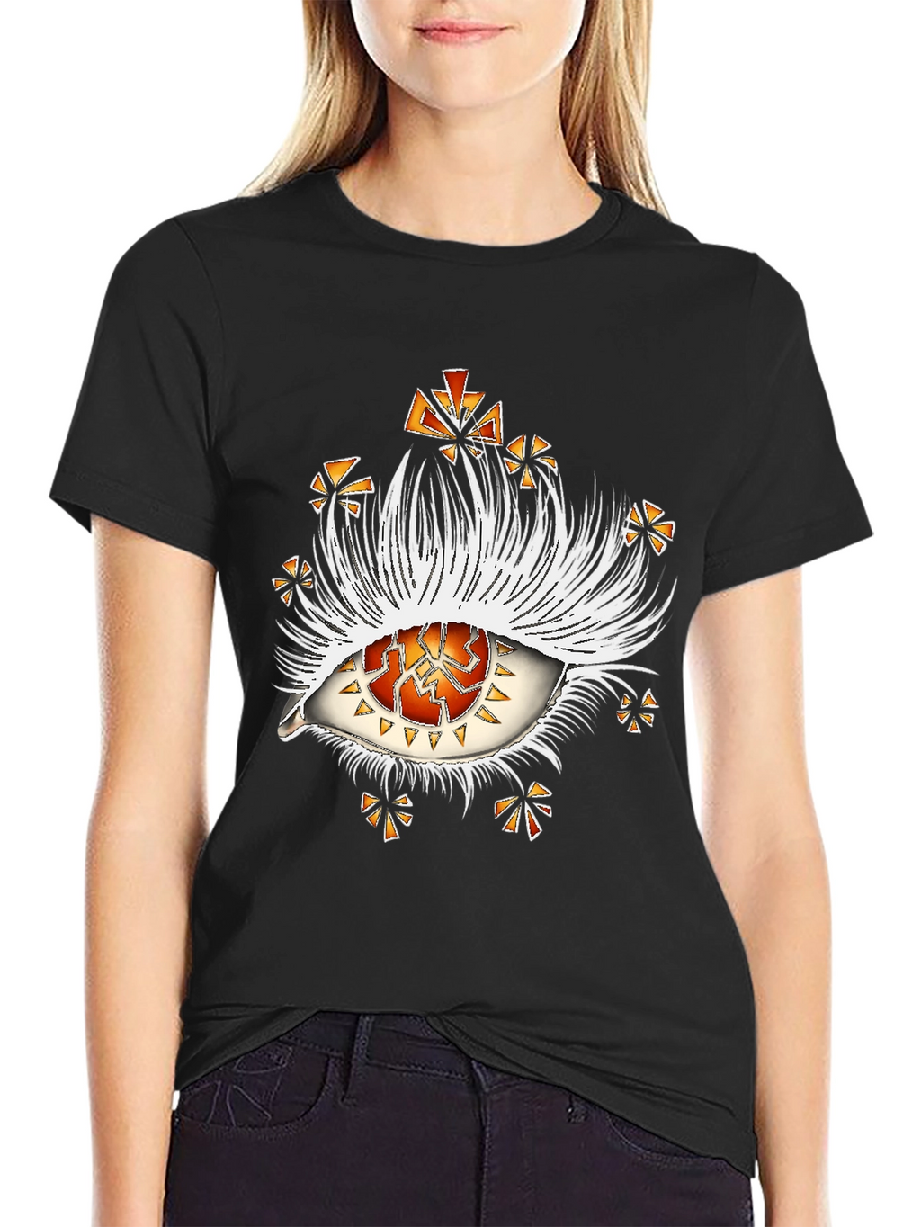 Abstract Eye Graphic Tee - Unique Fashion Statement