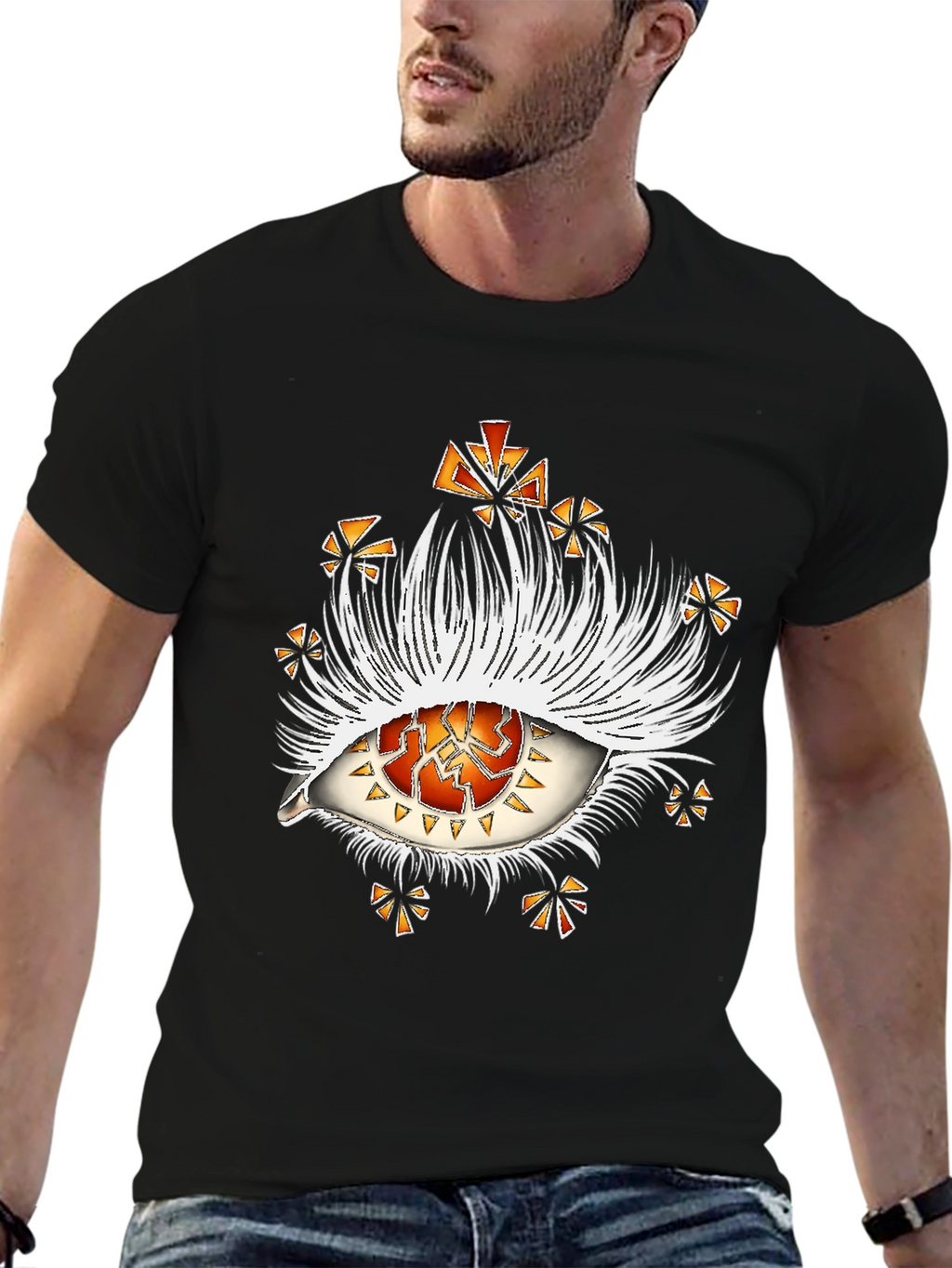 Abstract Eye Graphic Tee - Unique Fashion Statement
