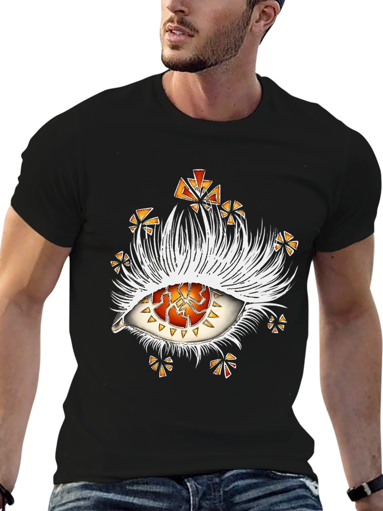 Abstract Eye Graphic Tee - Unique Fashion Statement