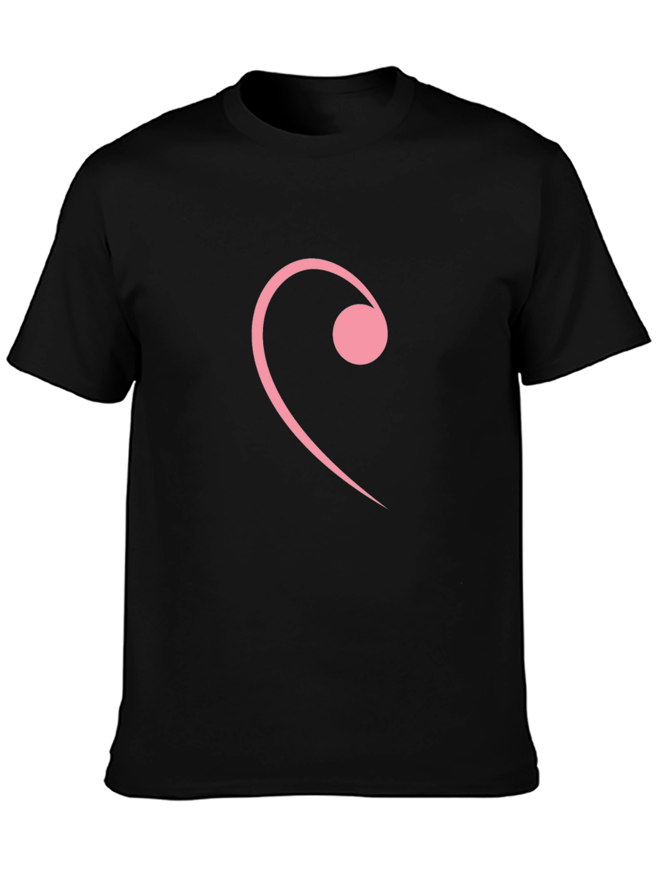Pink Note Graphic Tee - Stylish Black T-Shirt