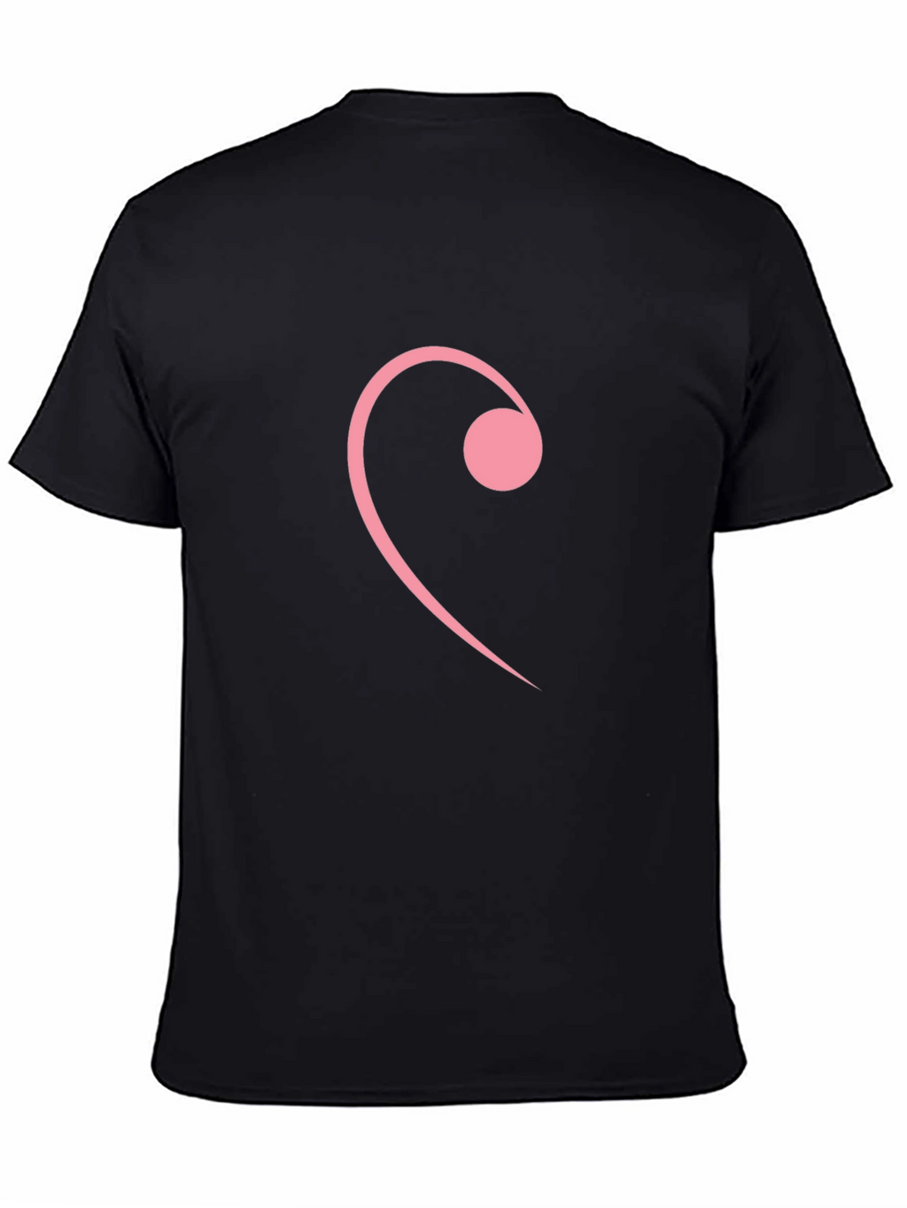 Pink Note Graphic Tee - Stylish Black T-Shirt