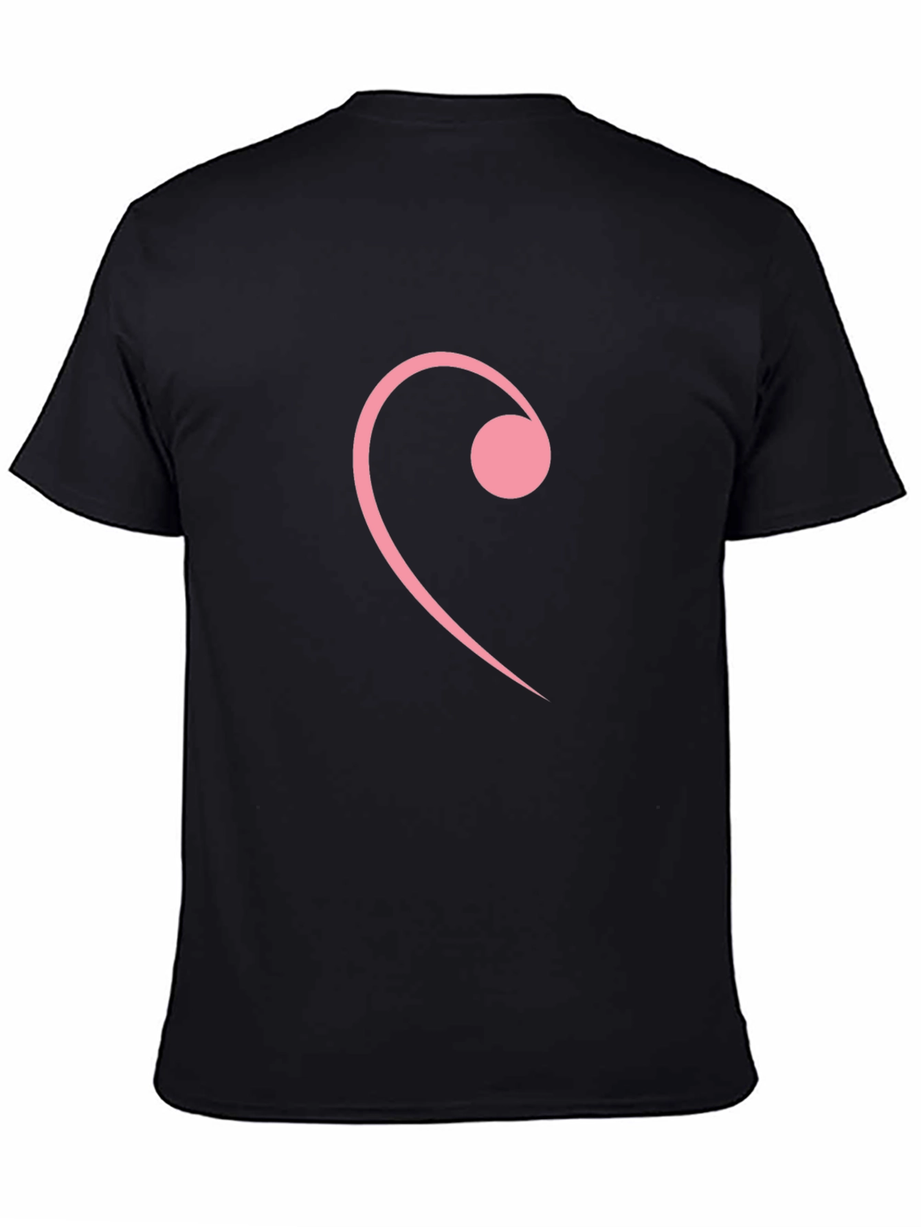 Pink Note Graphic Tee - Stylish Black T-Shirt