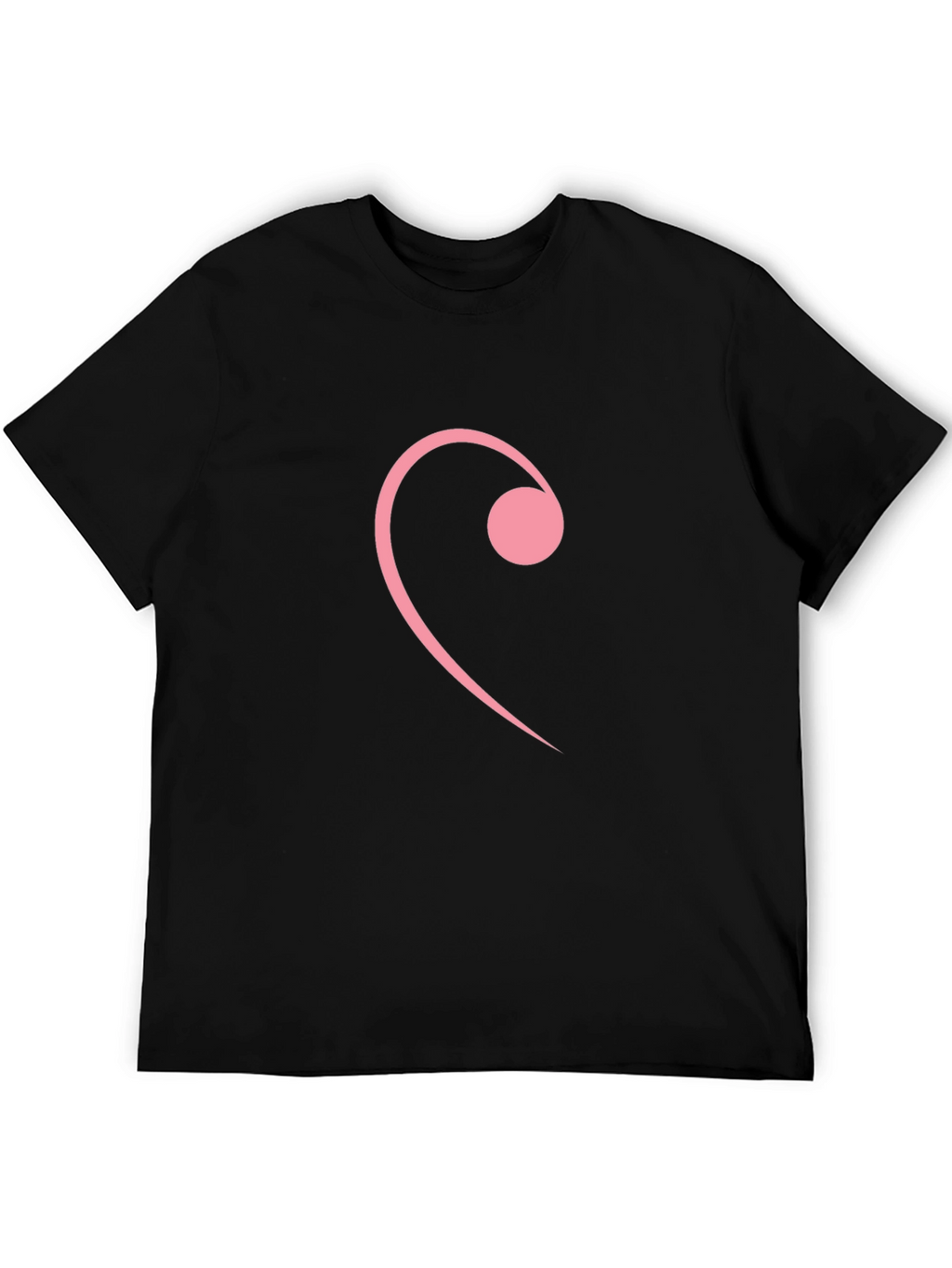 Pink Note Graphic Tee - Stylish Black T-Shirt