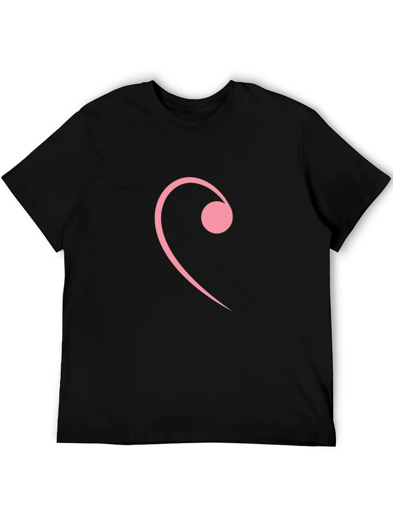 Pink Note Graphic Tee - Stylish Black T-Shirt