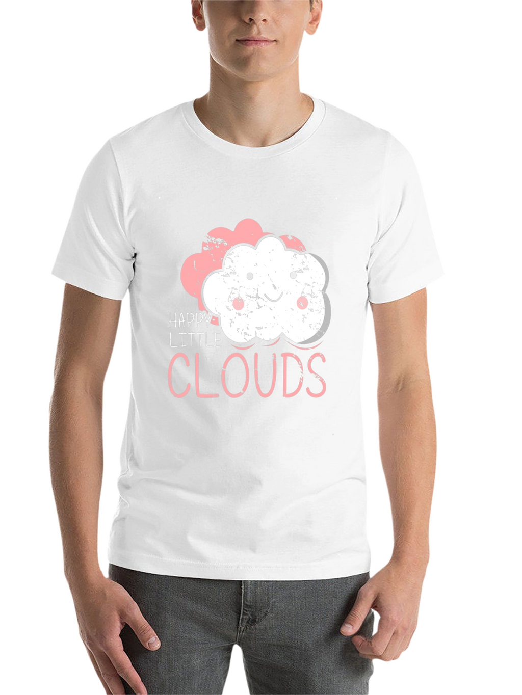 Happy Little Clouds T-Shirt - Cute Graphic Tee