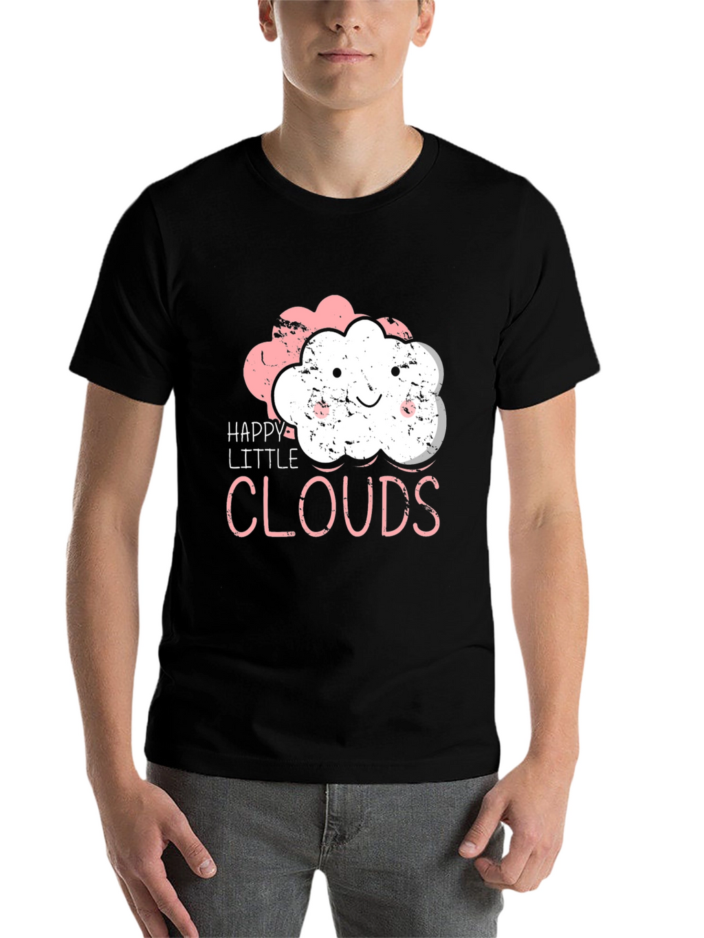 Happy Little Clouds T-Shirt - Cute Graphic Tee