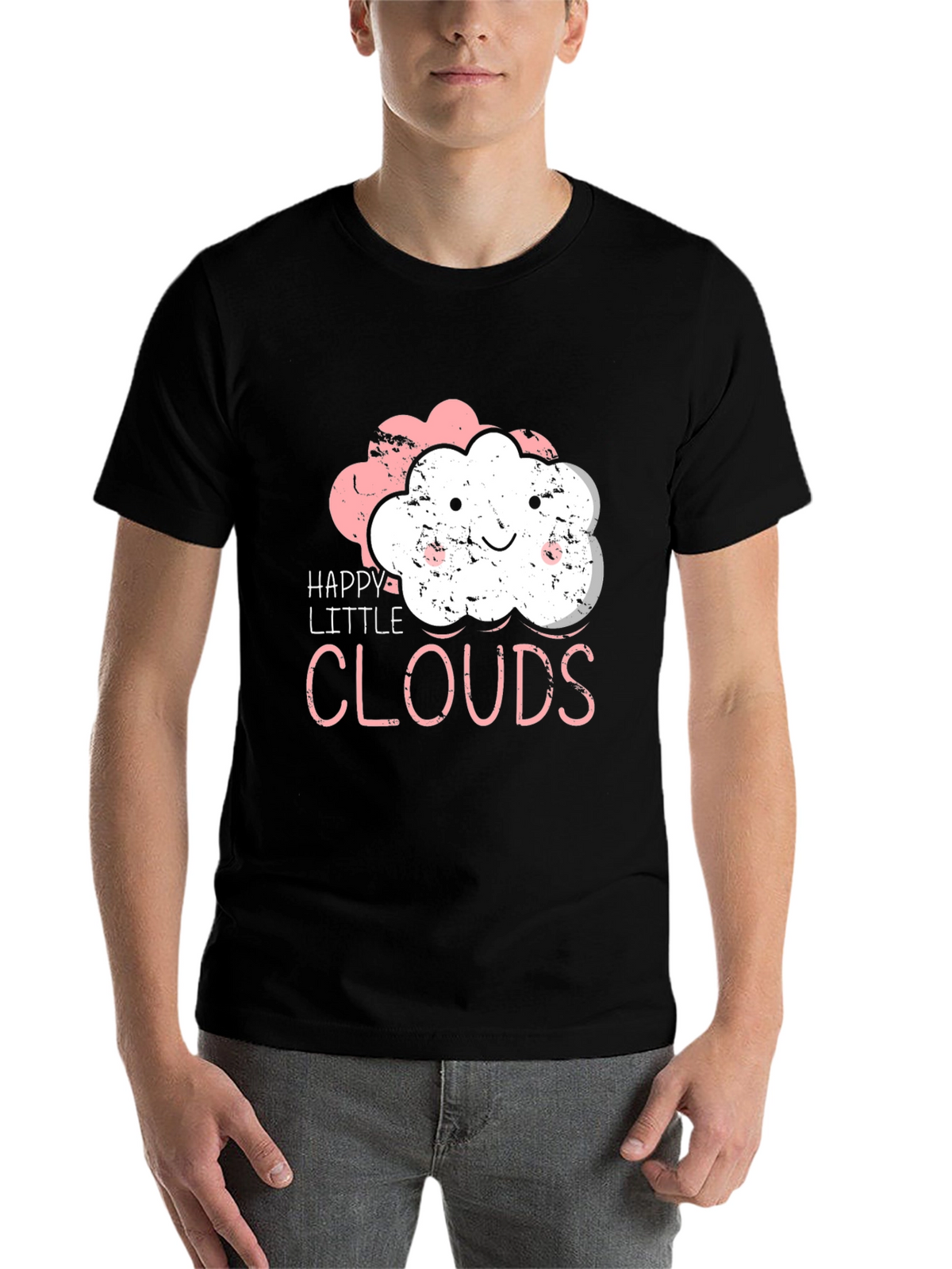 Happy Little Clouds T-Shirt - Cute Graphic Tee