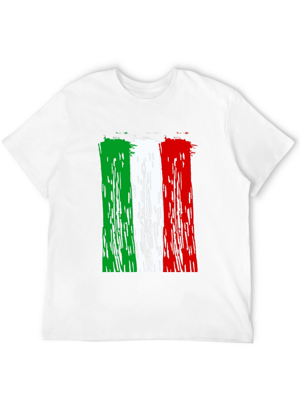 Italian Flag Distressed Graphic T-Shirt