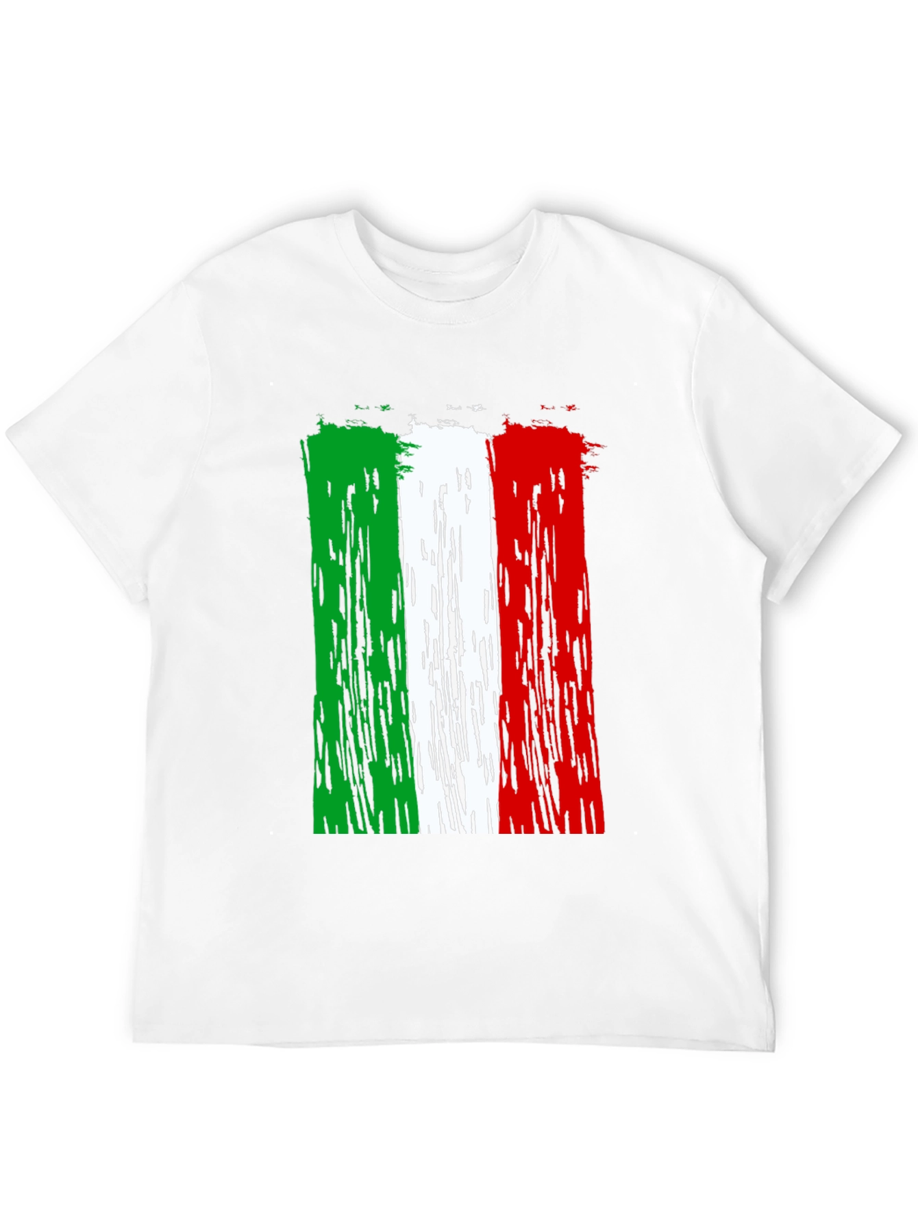 Italian Flag Distressed Graphic T-Shirt