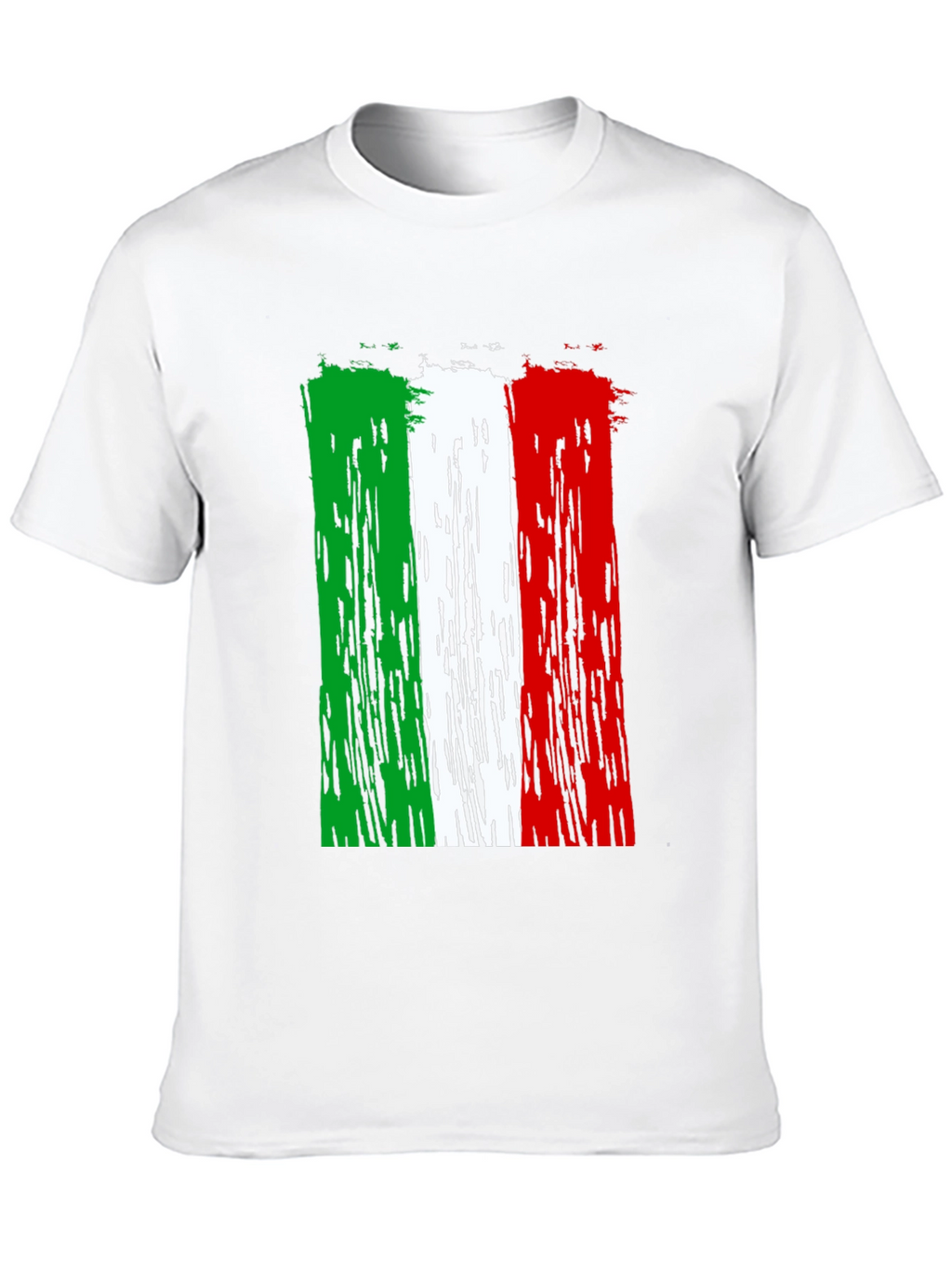 Italian Flag Distressed Graphic T-Shirt