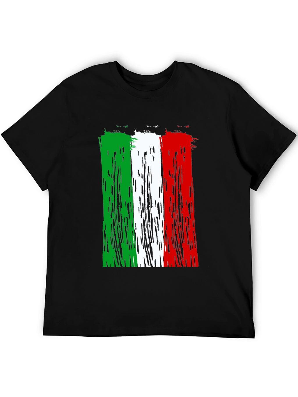 Italian Flag Distressed Graphic T-Shirt