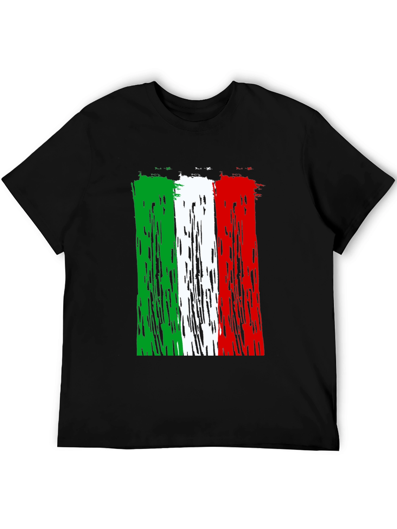 Italian Flag Distressed Graphic T-Shirt