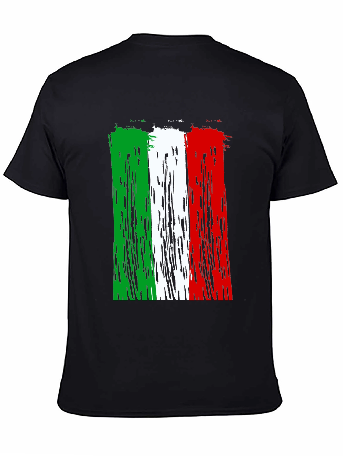 Italian Flag Distressed Graphic T-Shirt
