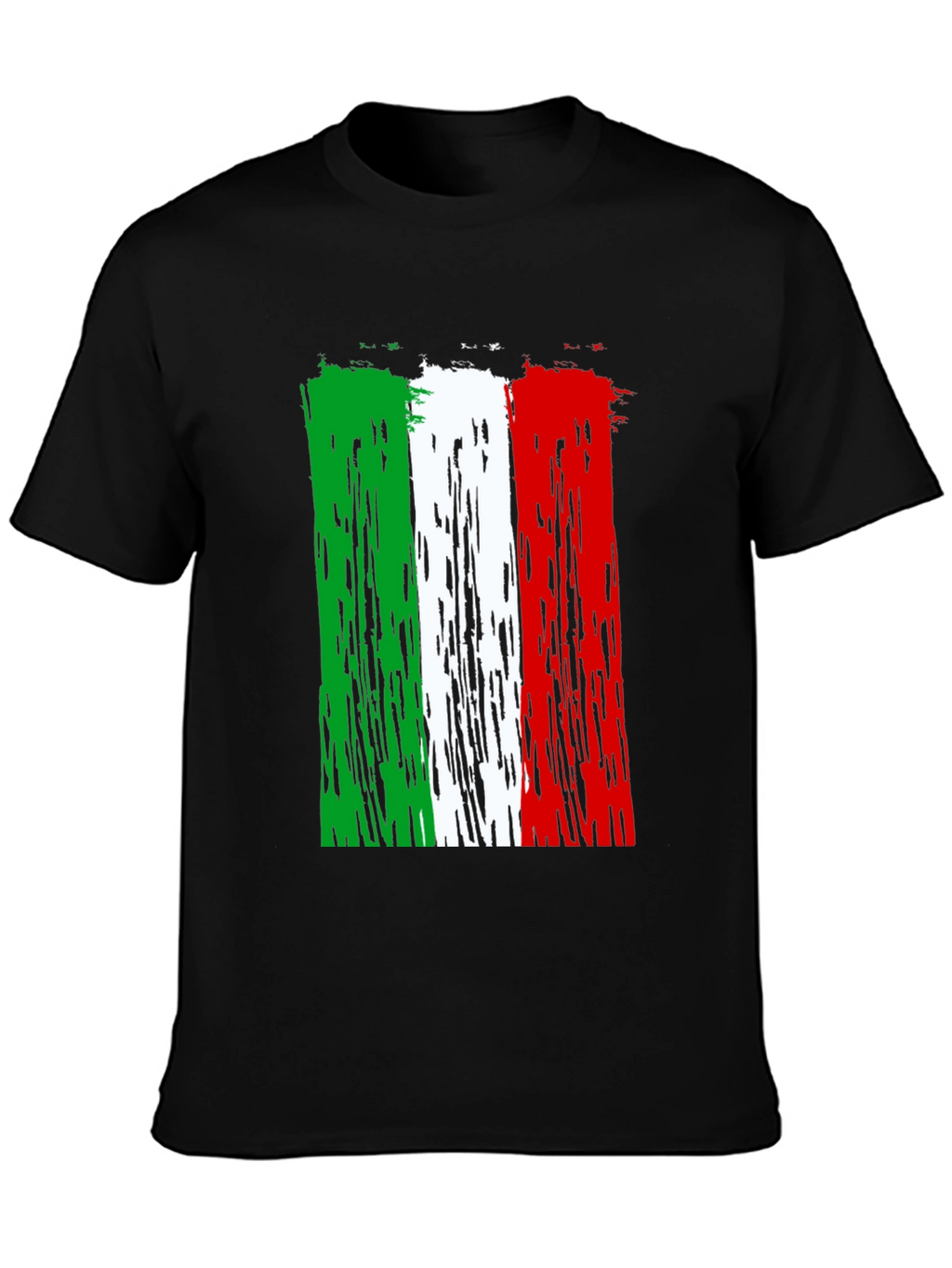 Italian Flag Distressed Graphic T-Shirt
