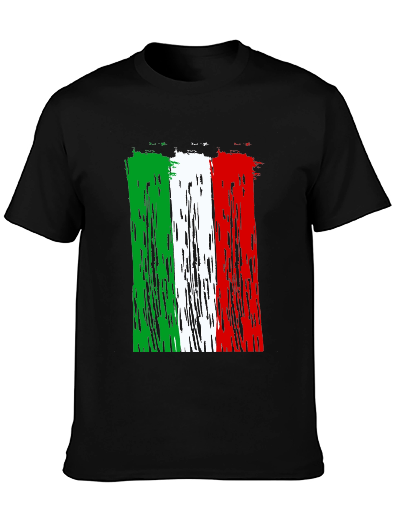 Italian Flag Distressed Graphic T-Shirt
