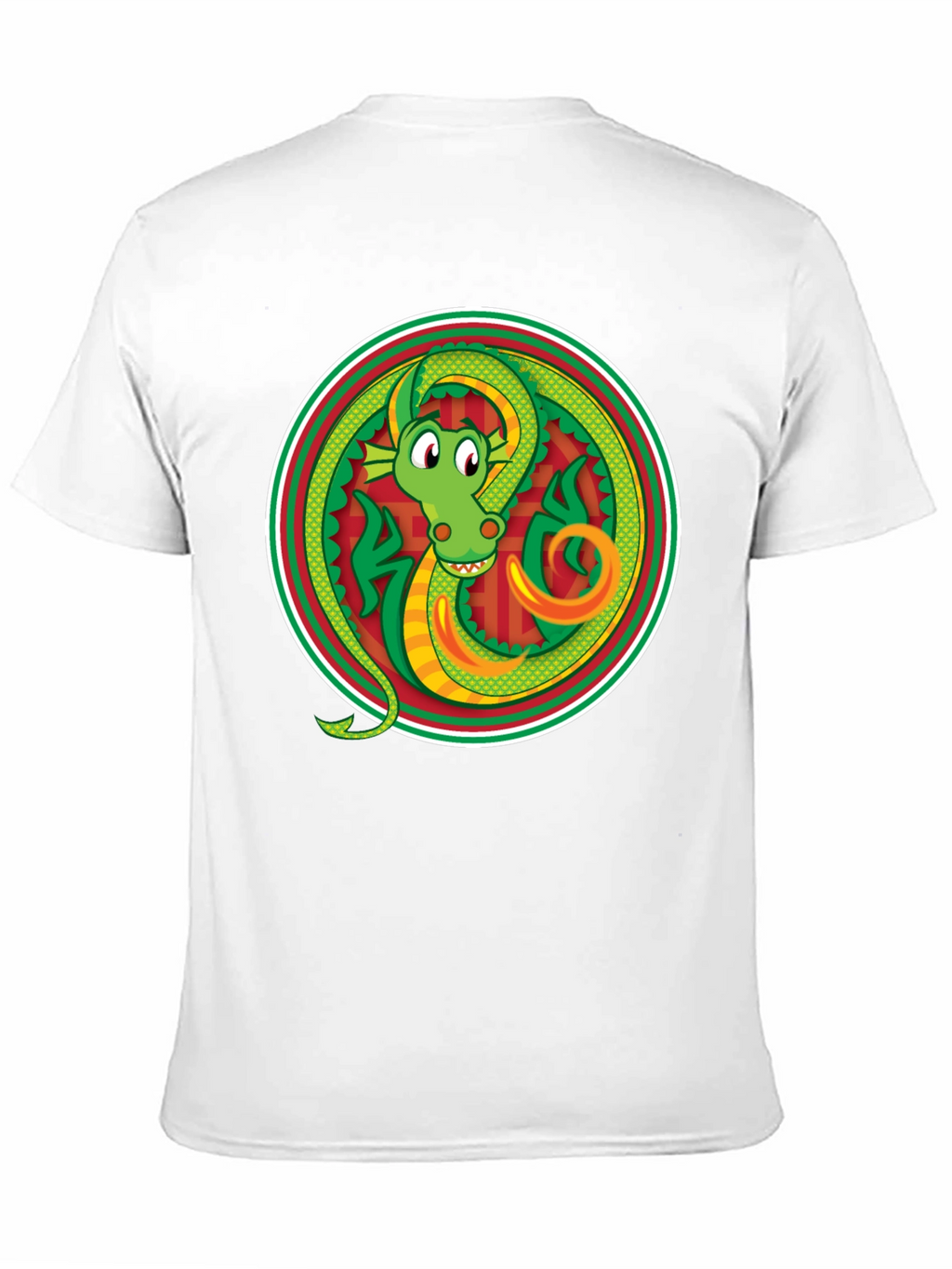 Dragon Circle Graphic Tee - Stylish Black T-Shirt