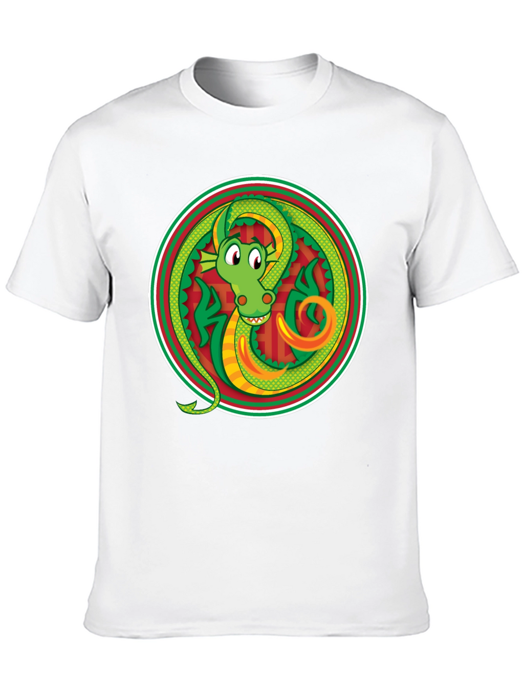 Dragon Circle Graphic Tee - Stylish Black T-Shirt