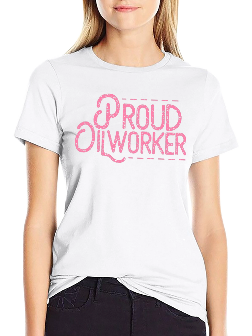 Proud Oilworker Graphic Tee - Black