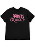 Proud Oilworker Graphic Tee - Black