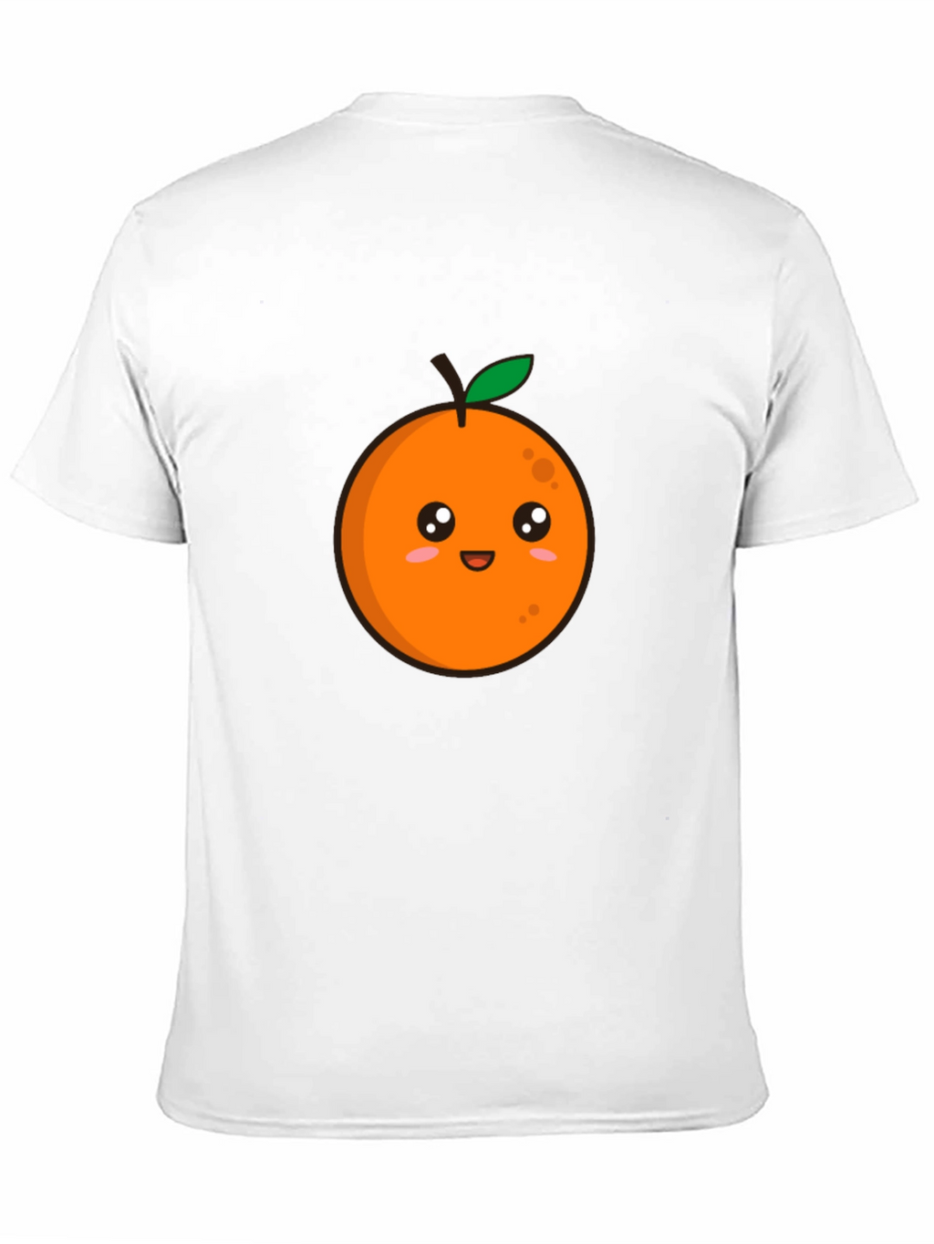 Cute Orange Graphic Tee - Black T-Shirt
