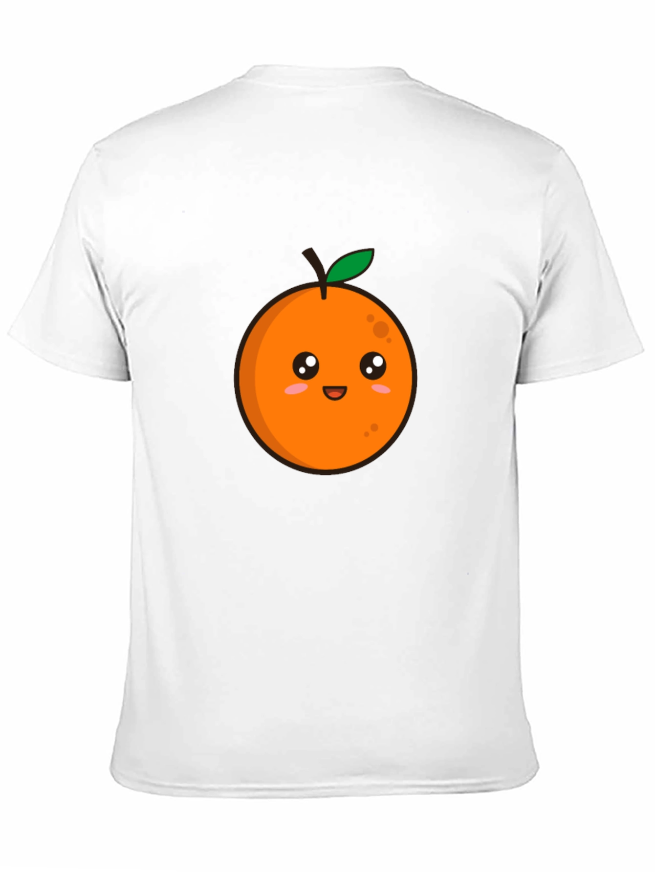 Cute Orange Graphic Tee - Black T-Shirt