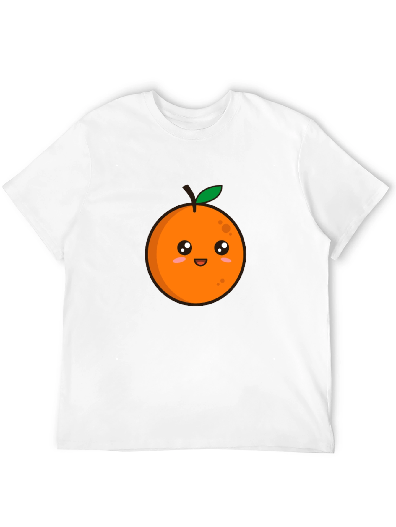 Cute Orange Graphic Tee - Black T-Shirt