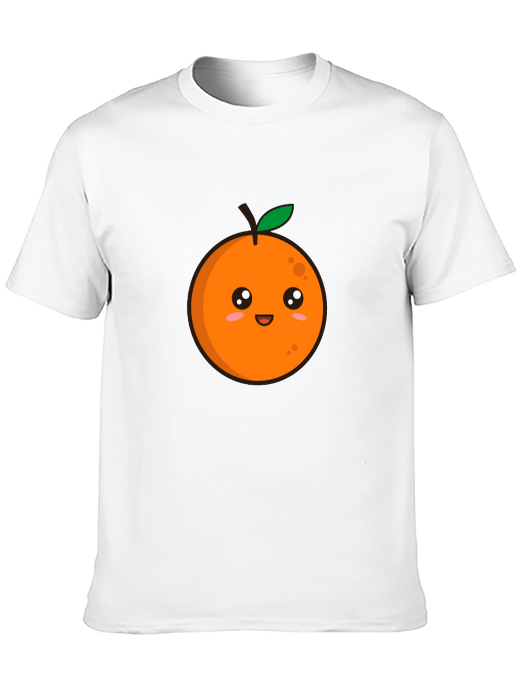 Cute Orange Graphic Tee - Black T-Shirt