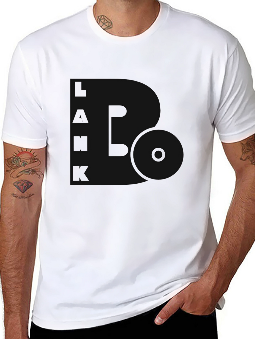 Black Graphic Tee: LANBO Band Design