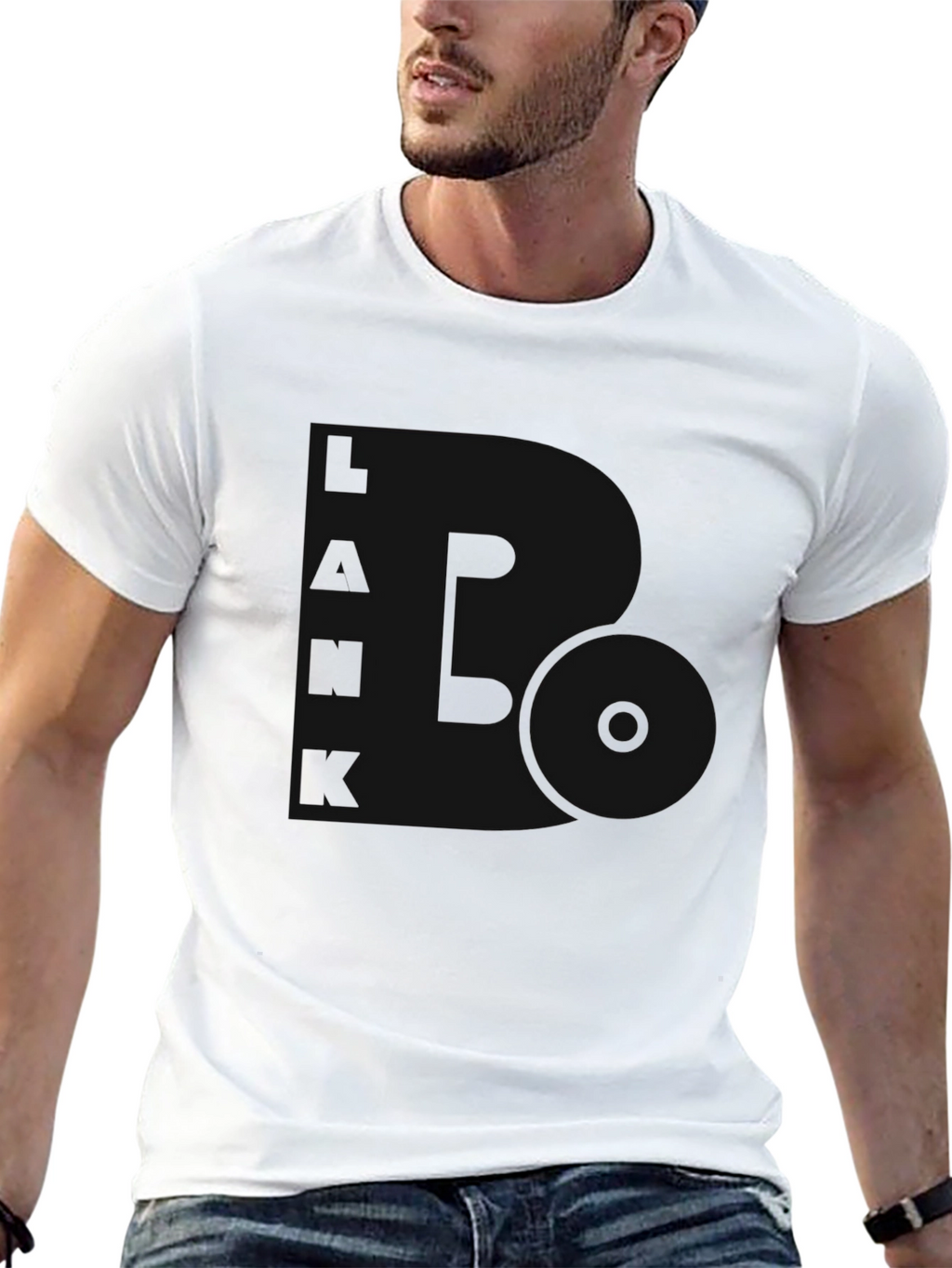Black Graphic Tee: LANBO Band Design