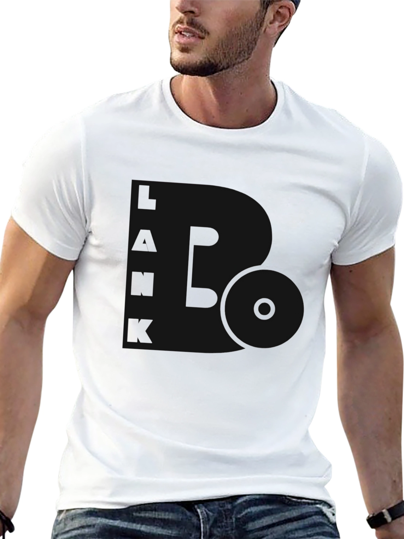 Black Graphic Tee: LANBO Band Design