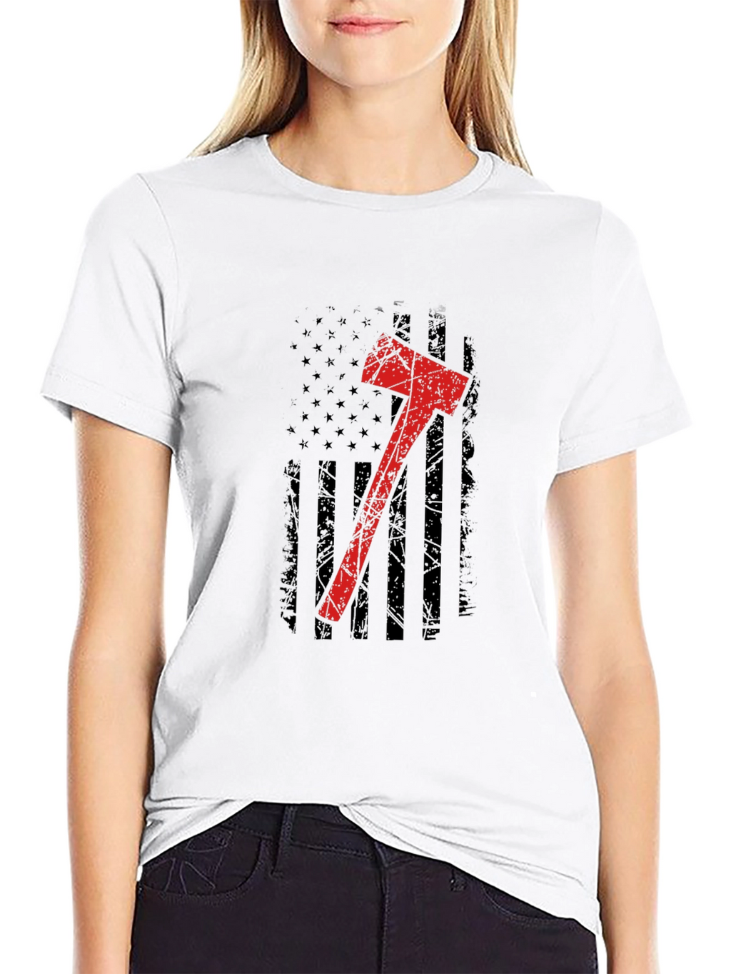 Axe Flag Graphic Tee - Black