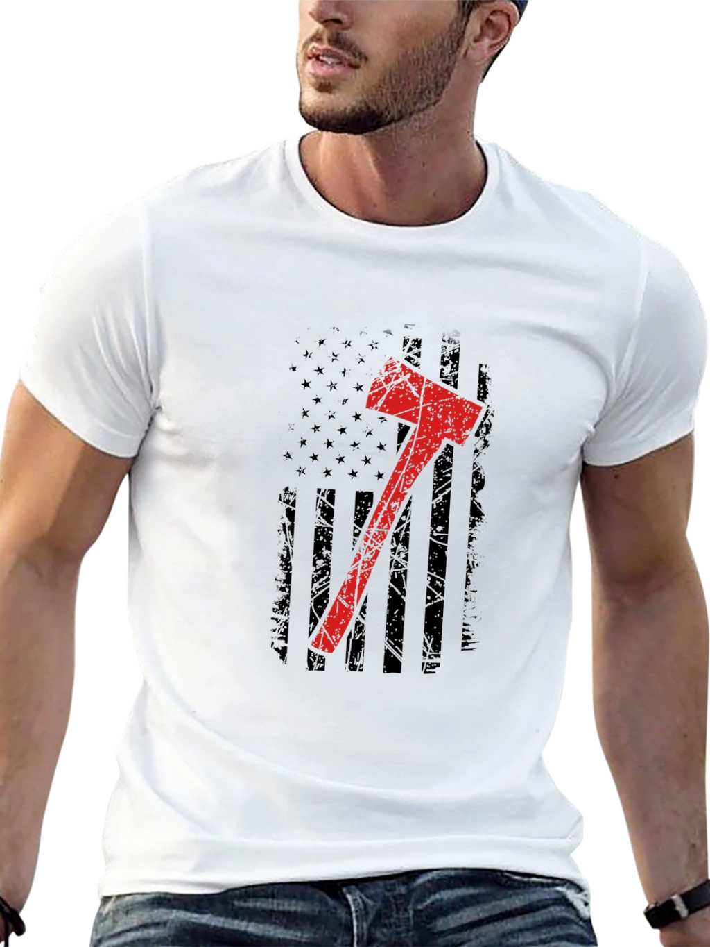 Axe Flag Graphic Tee - Black